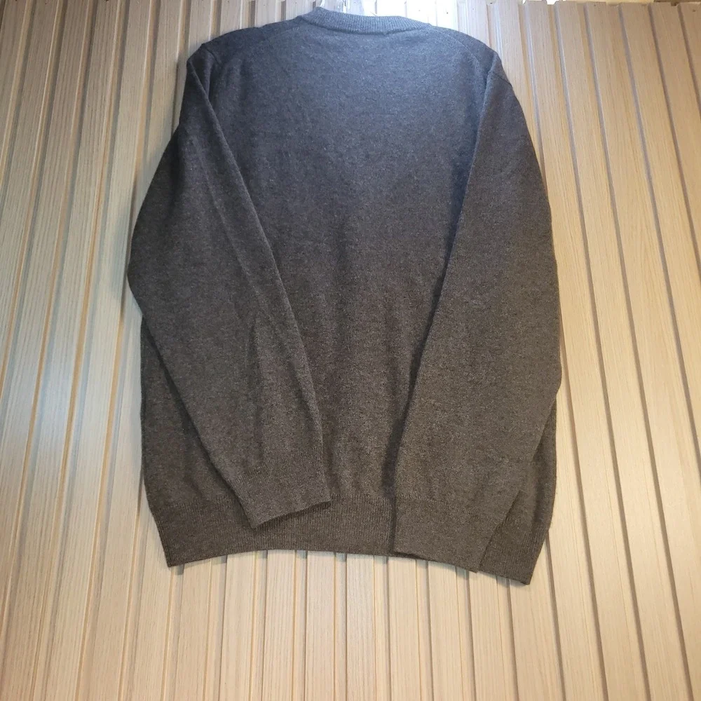 Wilkes & Riley 100% Cashmere Cardigan Sweater Mens Medium Gray Made in Italy